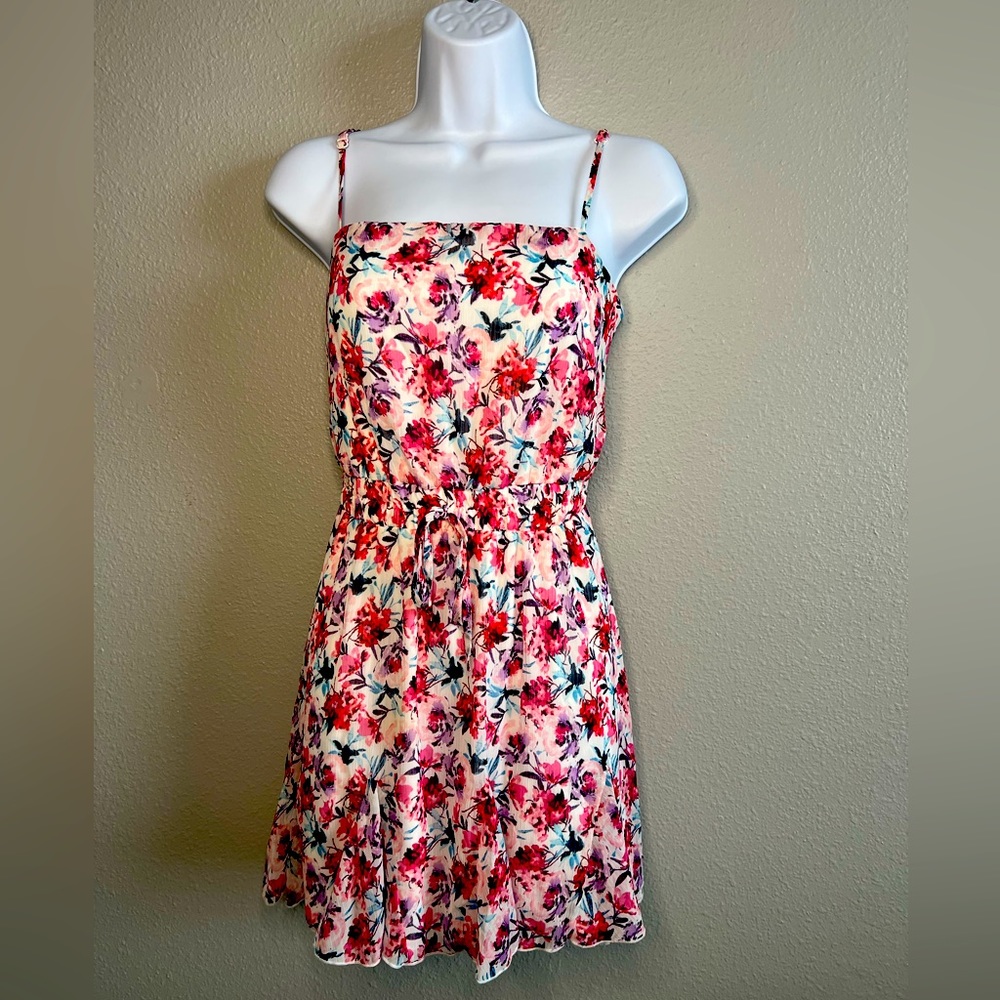 Row A Floral Tie Front Dress NWT